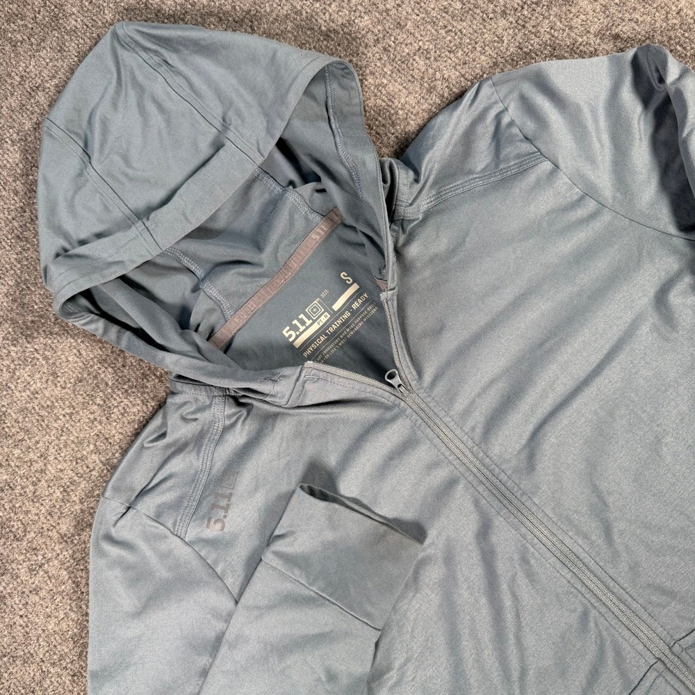 5.11 Tactical PT-R Physical Training Ready Full Zip Hoodie Blue Mens Small #4658